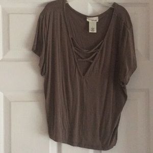 Large , wet seal brown/tan T-shirt